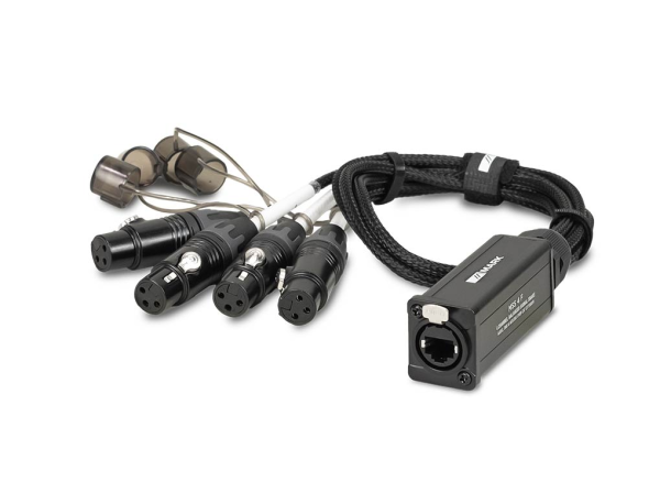 Splitter aéreo de 4 canales para cable CAT. 4x XLR3 hembra. MARK MSS 4F