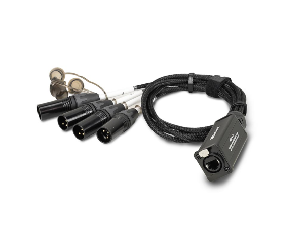Splitter aéreo de 4 canales para cable CAT. 4x XLR3 macho. MARK MSS 4M