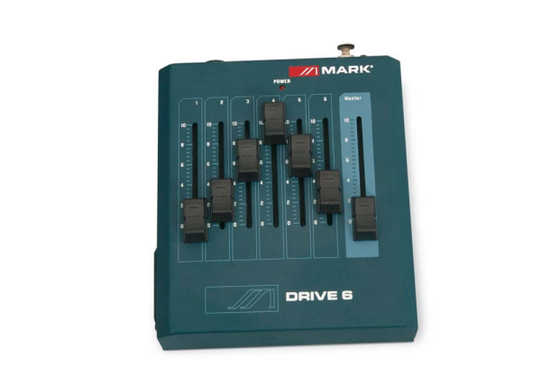 Controlador DMX. 6 canales. Adaptador de 9V DC o batería 9V. MARK DRIVE 6