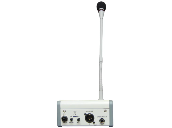 Micrófono de condensador con base. Pulsador de activación con tonos de aviso. WORK DM 1N