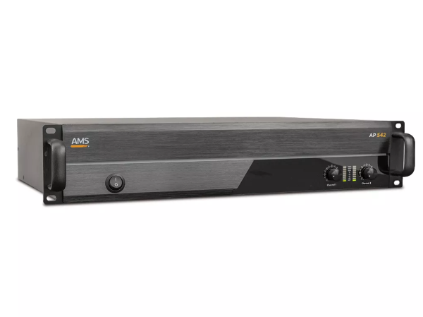 Amplificador profesional de audio. 2 x 540 W @ 4 Ohm. Modo de funcionamiento estéreo/bridge. AMS AP 542