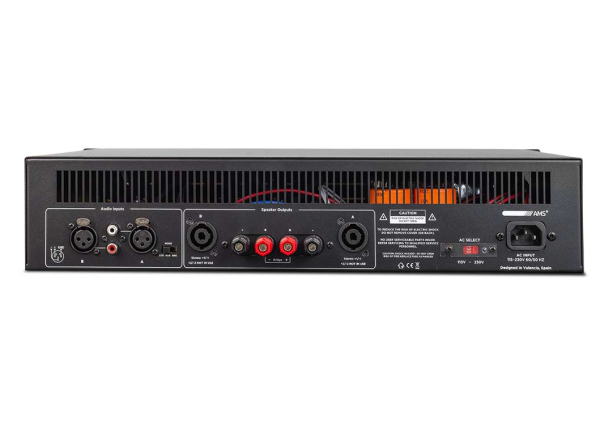 Amplificador profesional de audio. 2 x 540 W @ 4 Ohm. Modo de funcionamiento estéreo/bridge. AMS AP 542