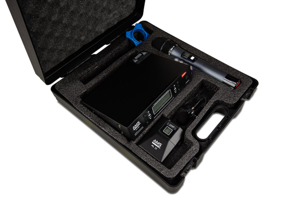 Sistema inalámbrico UHF. 200 canales. 1 petaca + 1 micro lavalier + micro de mano. AMS MU 325 lv mm