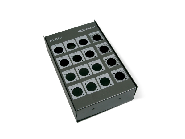 Caja metálica de conexiones. Para 16 conectores XLR, Jack ó XLN4. 245x155x70 mm. MARK XLR12