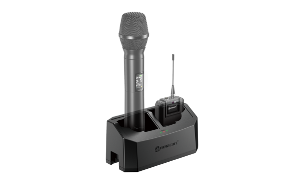 Base cargador doble microfono – petacas Relacart. RELCART RC2