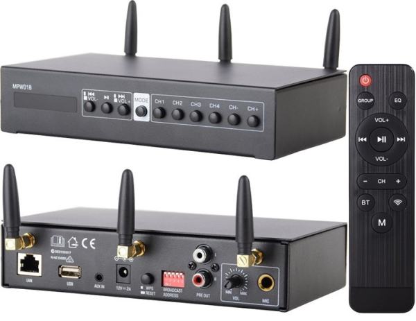 Receptor / emisor bluetooth-wifi, audio streaming, 2.4 ghz. KUNNEN MPW01W