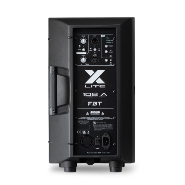 Caja activa plástica 8″, 1500 w. DSP, Bluetooth 5.0. FBT XLITE 108A.