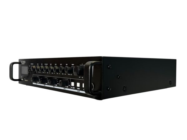 Amplificador de audio, 70/100v, 8 Ohm, instalación, BT, USB 360w, 4 zonas, KUNNEN HY 7360 MBT
