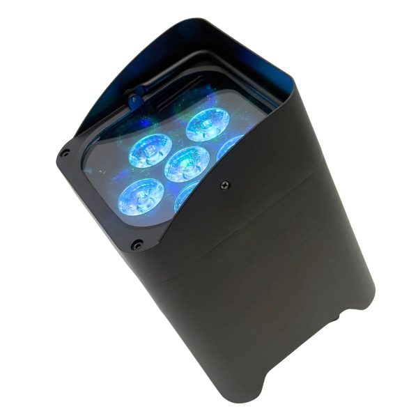 Par LED inalambrico DMX & IRC, batería, 6x18w RGBWAUV. LPS B618
