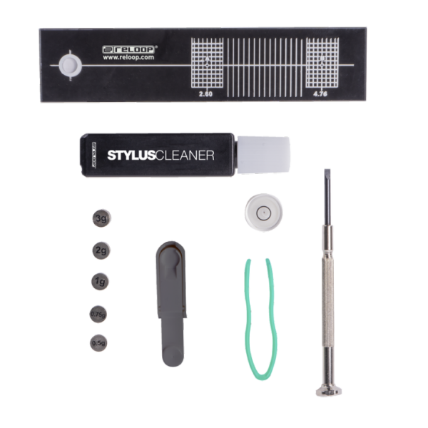 Kit para calibración de bandeja y limpieza. RELOOP Premium cartridge mount set