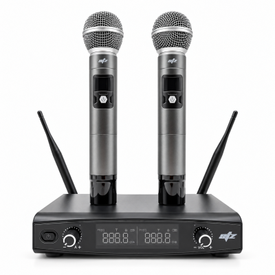 Micrófono inalambrico dual, UHF. STZ W3372