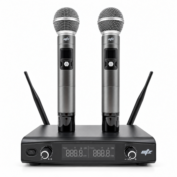 Micrófono inalambrico dual, UHF. STZ W3372